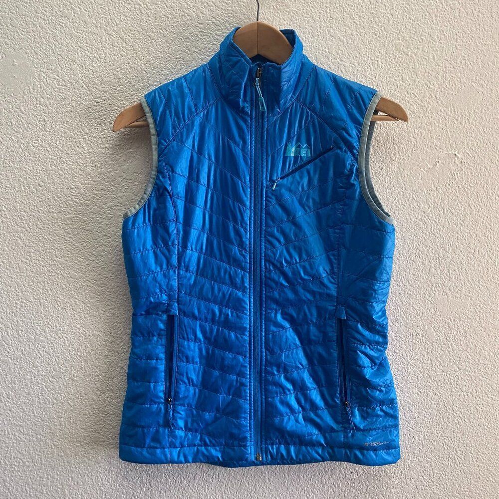 REI Revelcloud Vest PRIMALOFT Pertex Quantum ECO XS Blue Hiking Outdoor Climbing